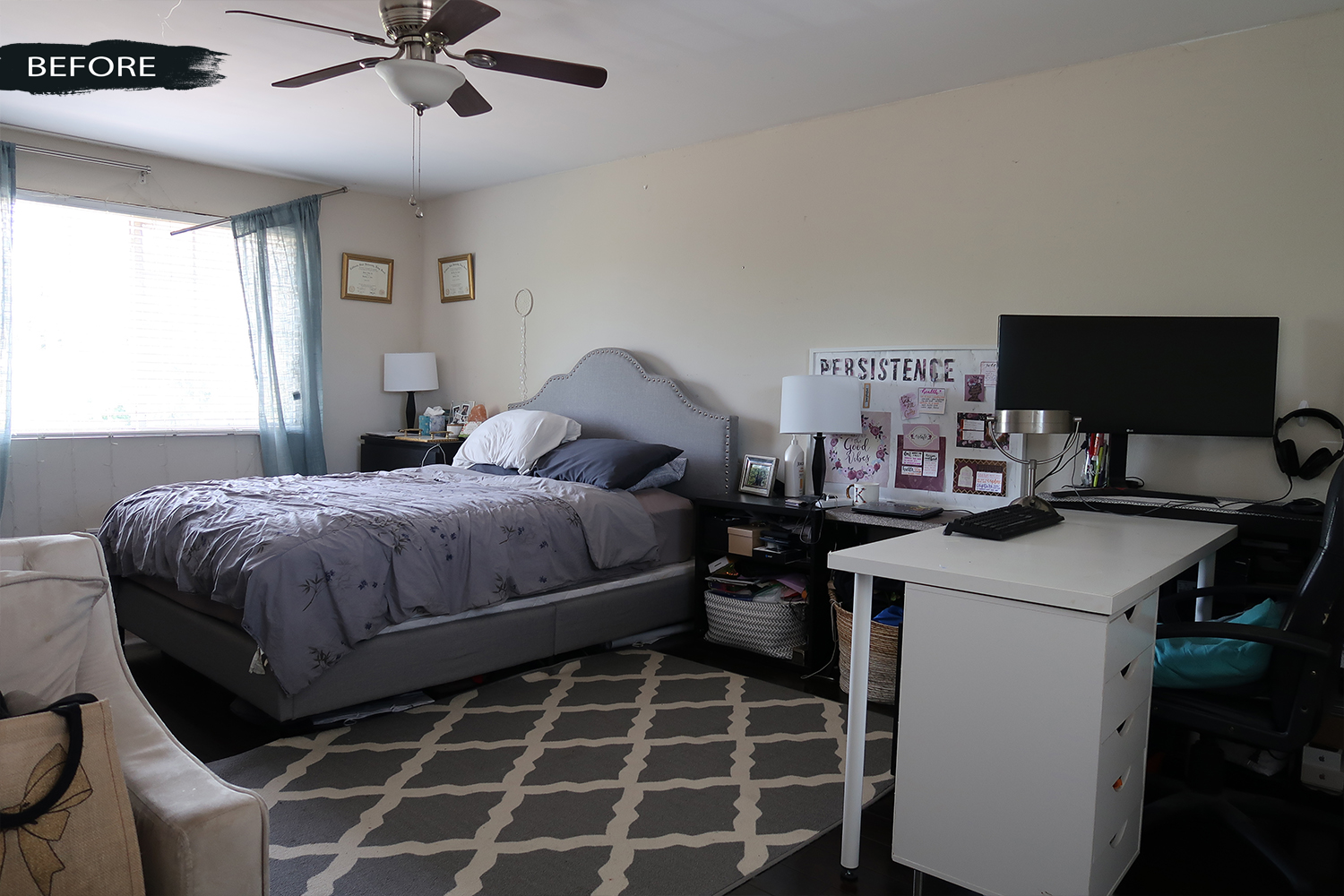 Before And After Budget Bedroom Makeover Haute Khuuture Blog